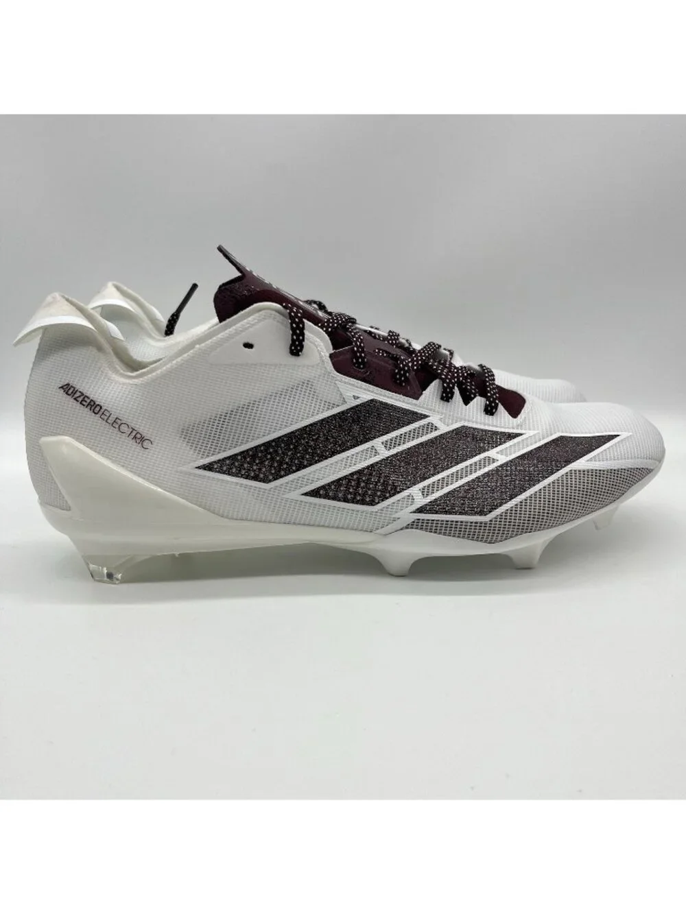 adidas Adizero Electric Men's Football Cleats White Maroon Size 11 IE6289